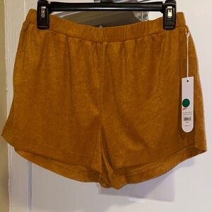Brown Terrycloth Shorts